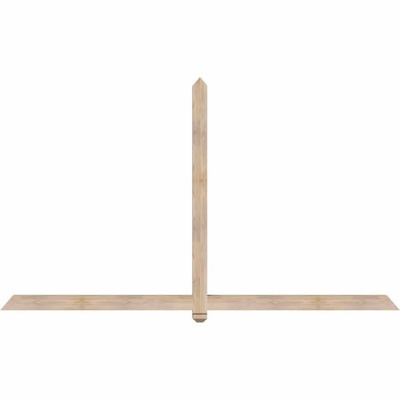 Ekena Millwork Eugene Smooth Timber Gable Bracket, Douglas Fir, 96"W x 56"H x 3 1/2"D x 3 1/2"F, 14/12 Pitch GBW096X56X0404EUG00SDF